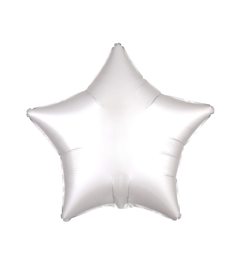 Bílý fóliový balónek - hvězda