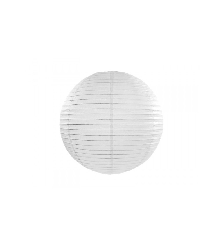 Papírový lampion v bílé barvě (55)