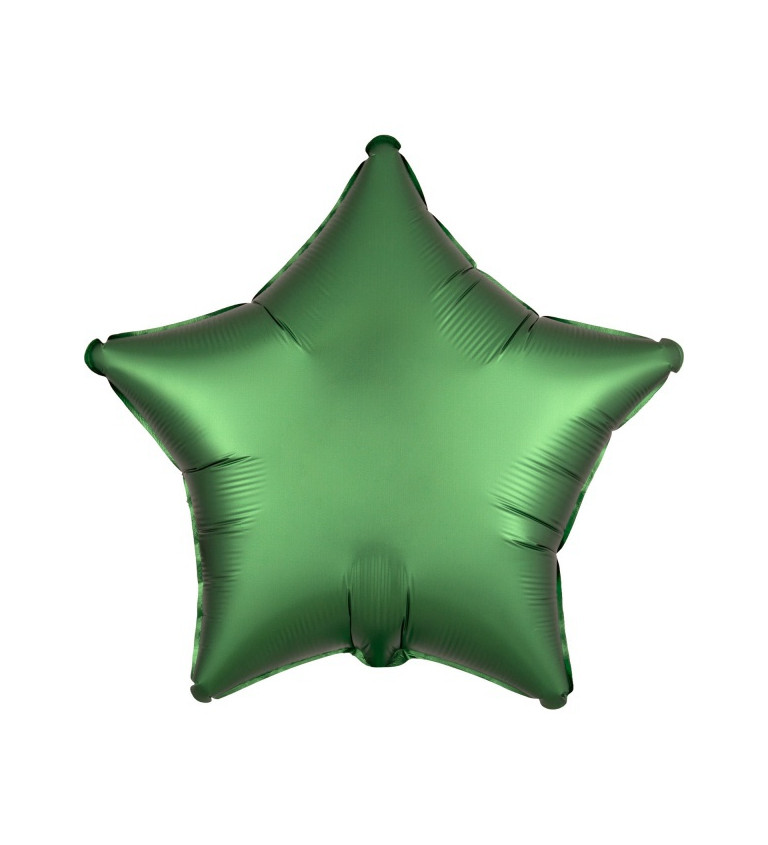 Smaragdový fóliový balónek - hvězda