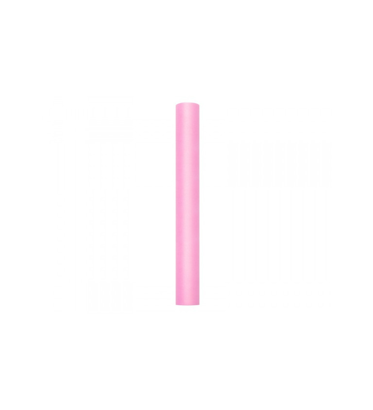 Růžová tylová stuha (0,5 m) - světlá
