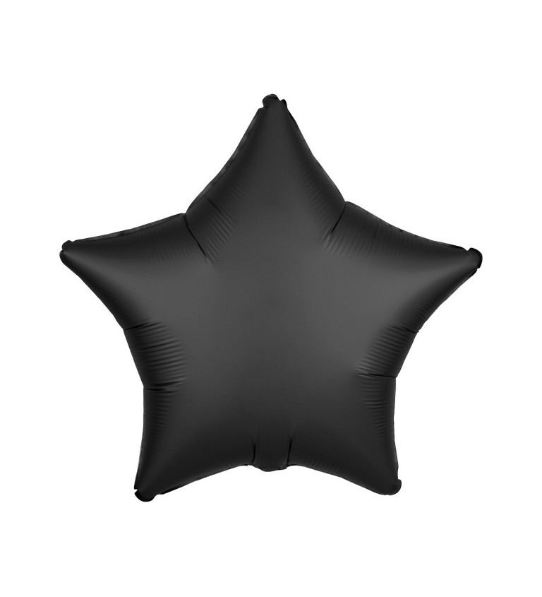 Černý fóliový balónek - hvězda