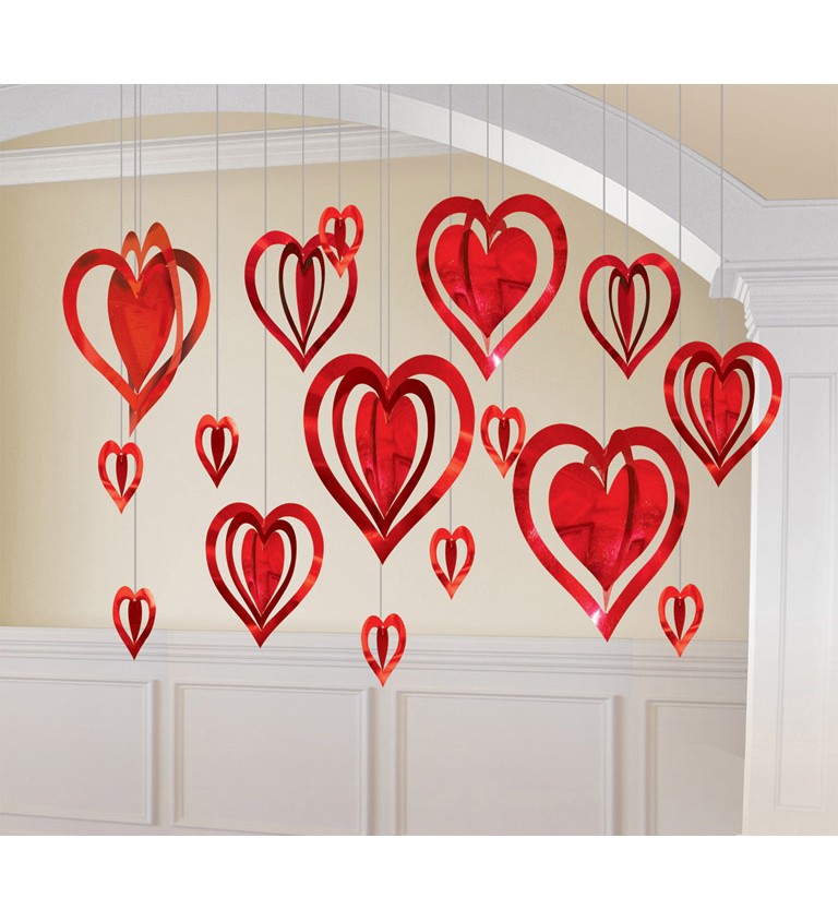 Fóliová dekorace - 3D srdce