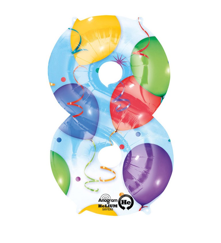 Balónek 8 - barevné balónky