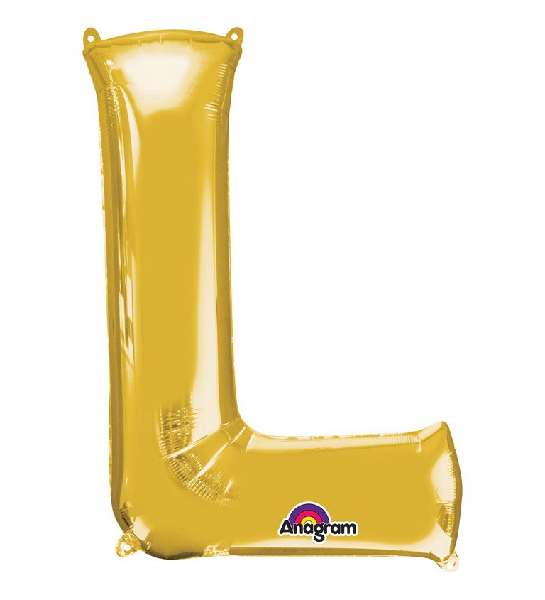 Fóliový balónek písmeno L - zlatý