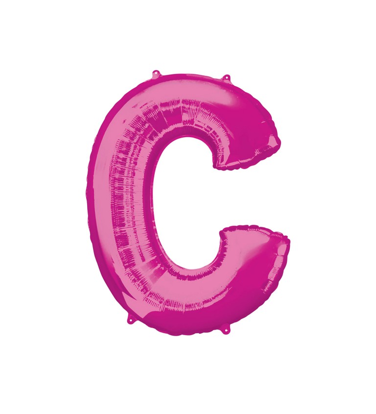 Fóliový balónek písmeno C - růžový