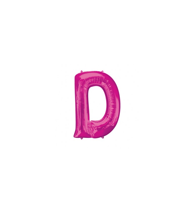 Fóliový balónek písmeno D - růžový
