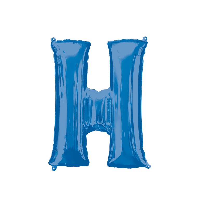 Fóliový balónek písmeno H - modrý