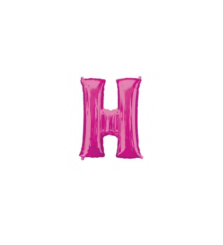 Fóliový balónek písmeno H - růžový