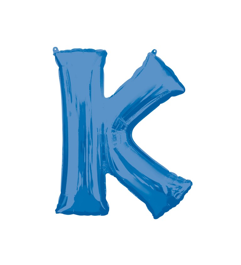 Fóliový balónek písmeno K - modrý
