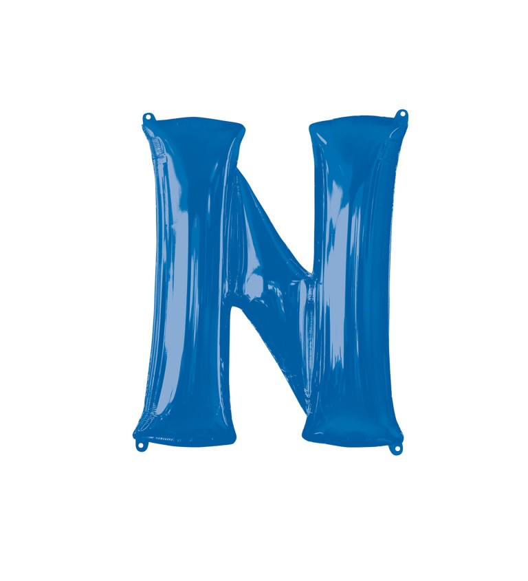 Fóliový balónek písmeno N - modrý