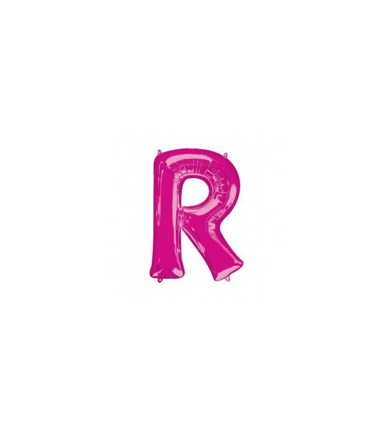Fóliový balónek písmeno R - růžový