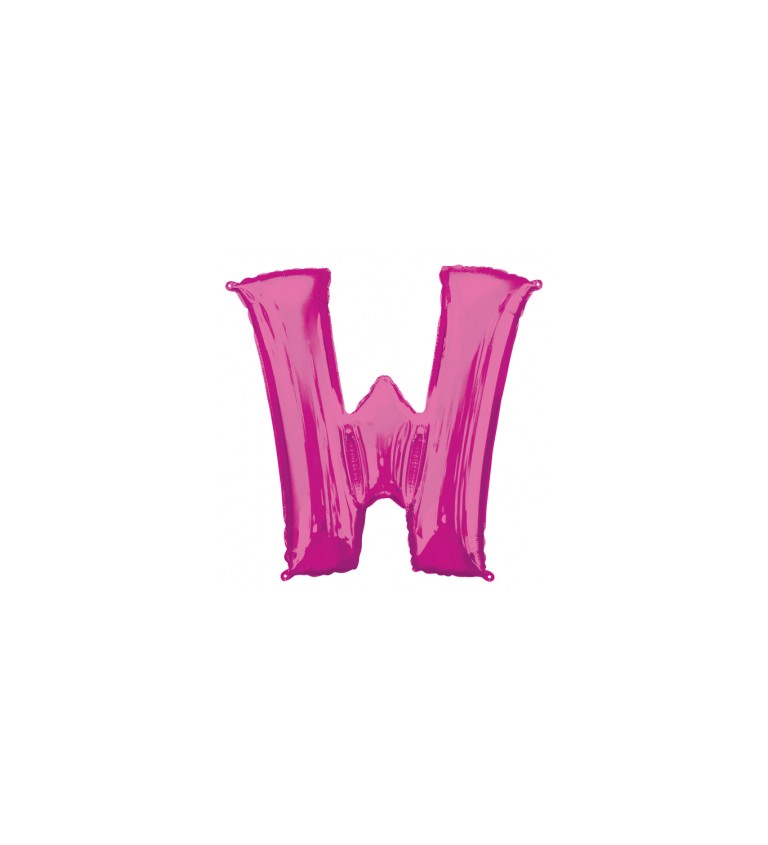Fóliový balónek písmeno W - růžový