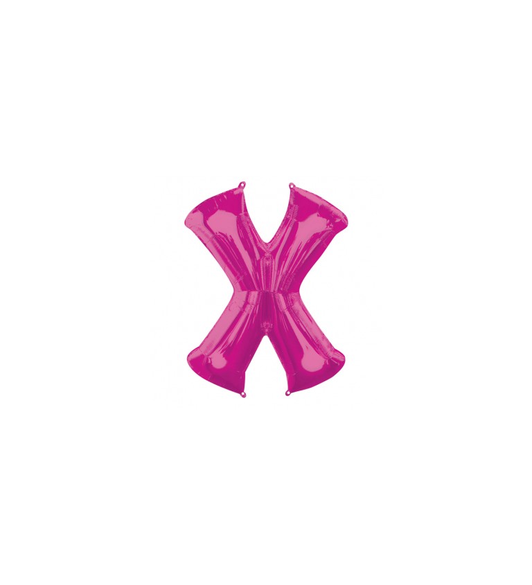 Fóliový balónek písmeno X - růžový