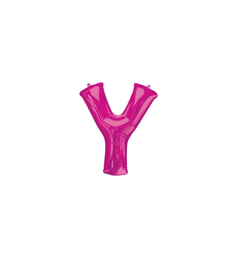 Fóliový balónek písmeno Y - růžový