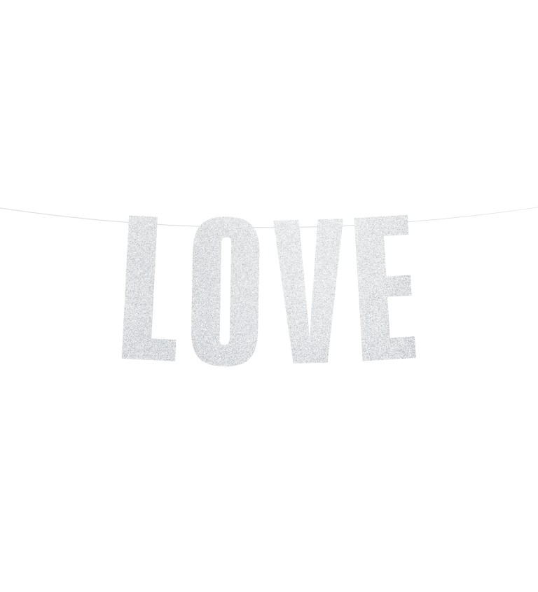 Stříbrný banner - Love