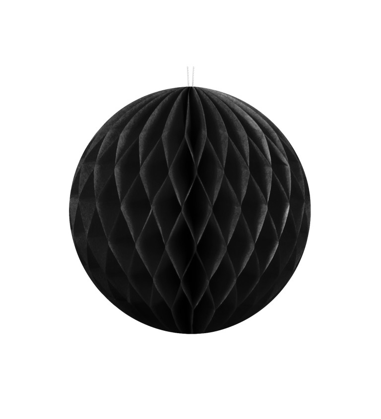 Papírová dekorační koule - černá (10)