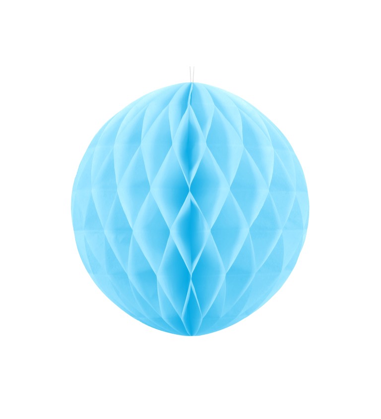 Papírová dekorační koule - světle modrá (20)