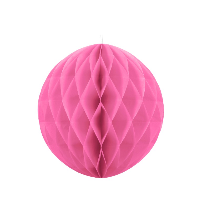 Papírová dekorační koule - růžová (20)