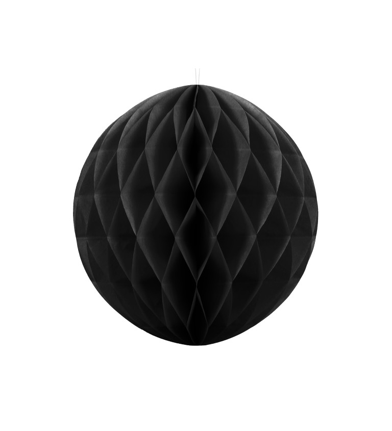Papírová dekorační koule - černá (40)