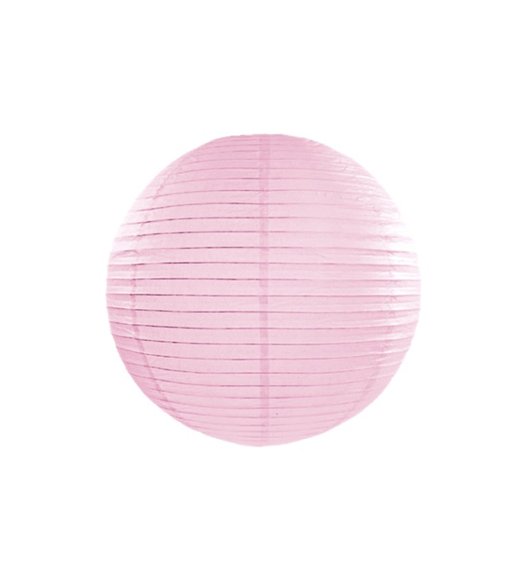 Papírový lampion ve světle růžové barvě (35)