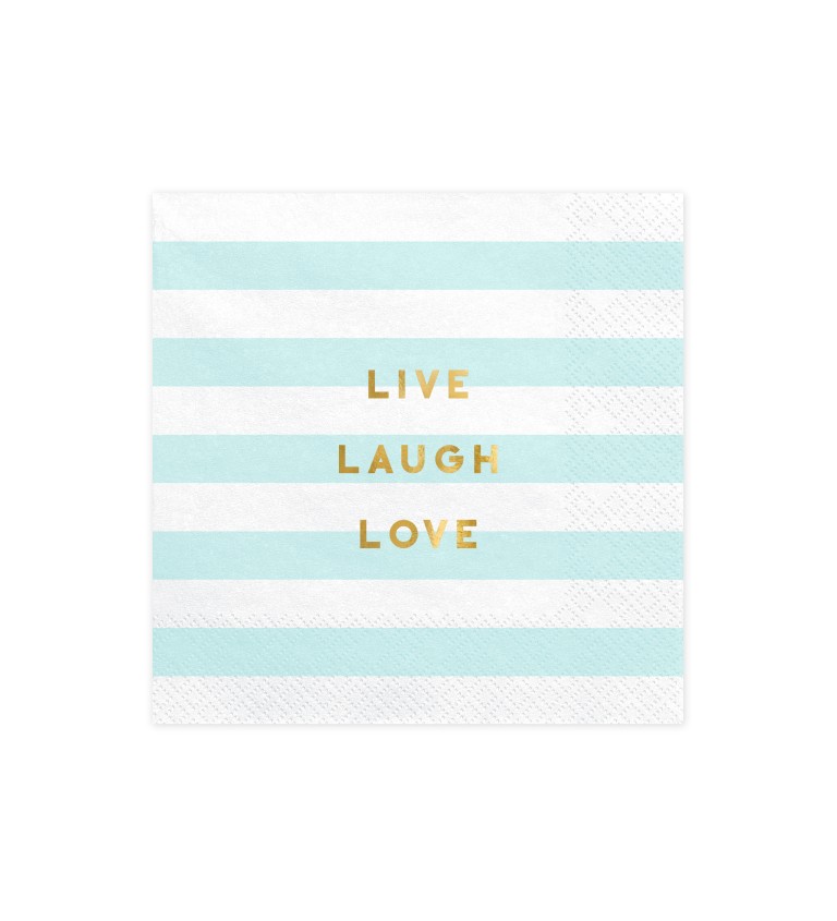 Bílo-modré ubrousky - Live Laugh Love