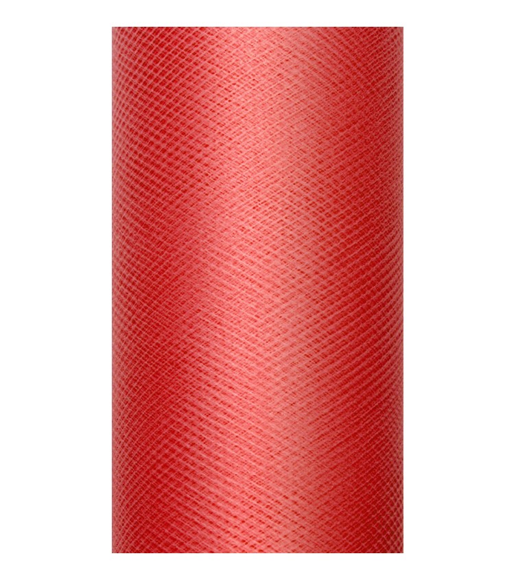Červená tylová stuha (0,15 m)