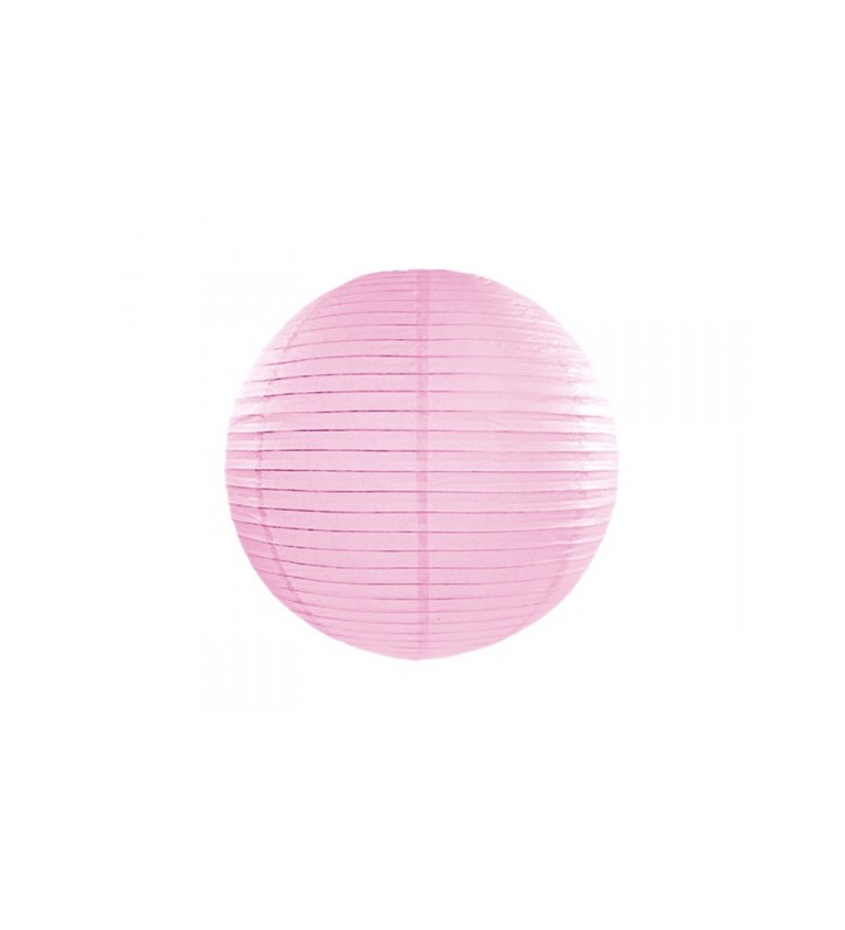 Papírový lampion ve světle růžové barvě (45)