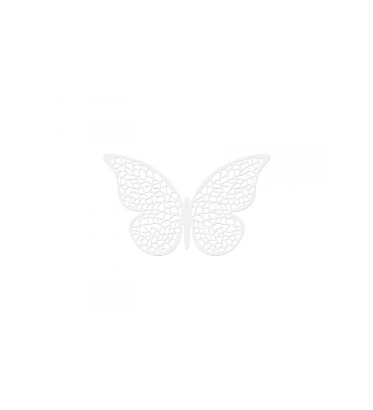 Papírová dekorace - bílí motýli III