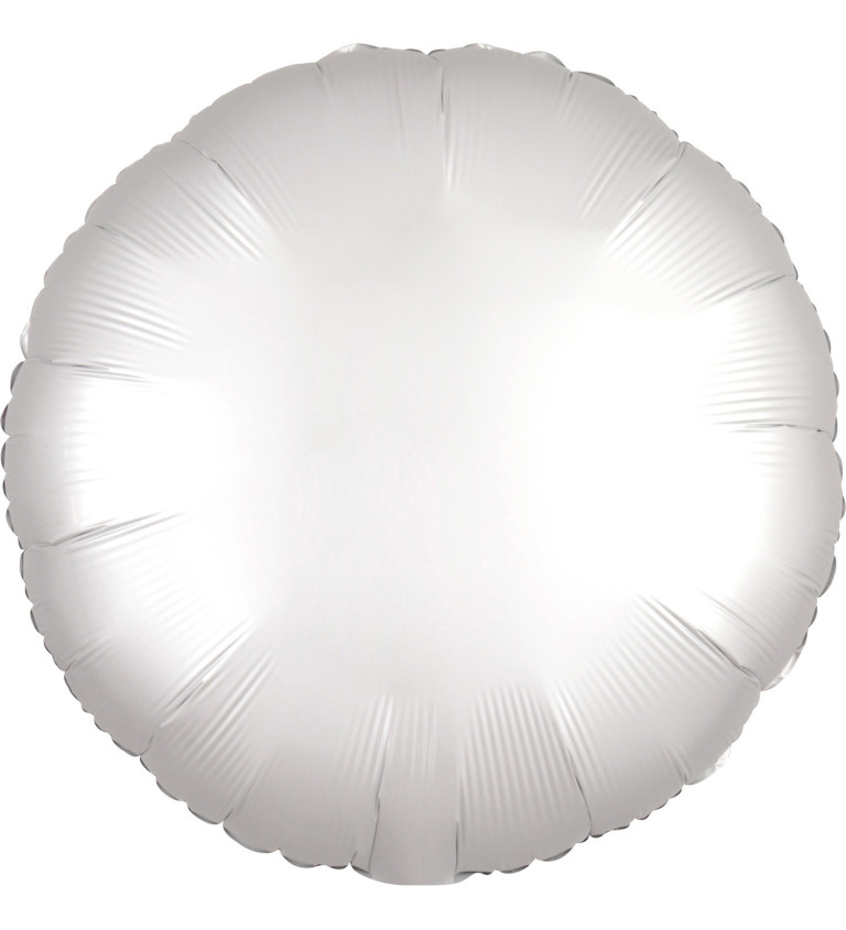 Bílý fóliový balónek - kulatý