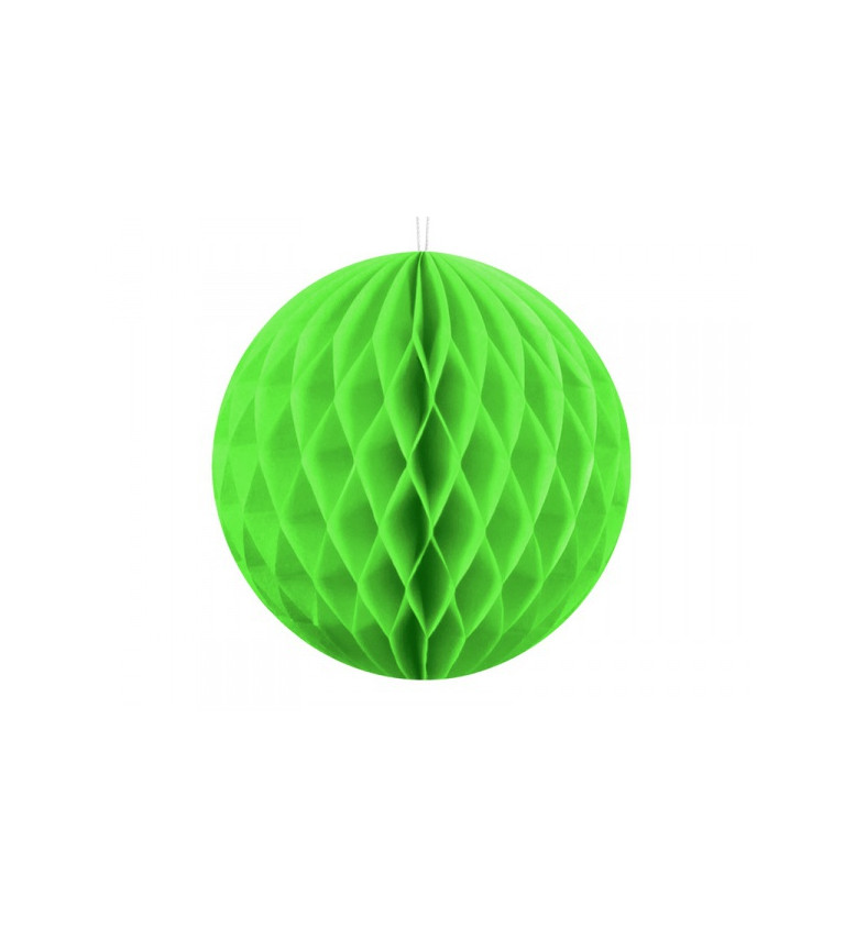 Papírová dekorační koule - zelená (40)