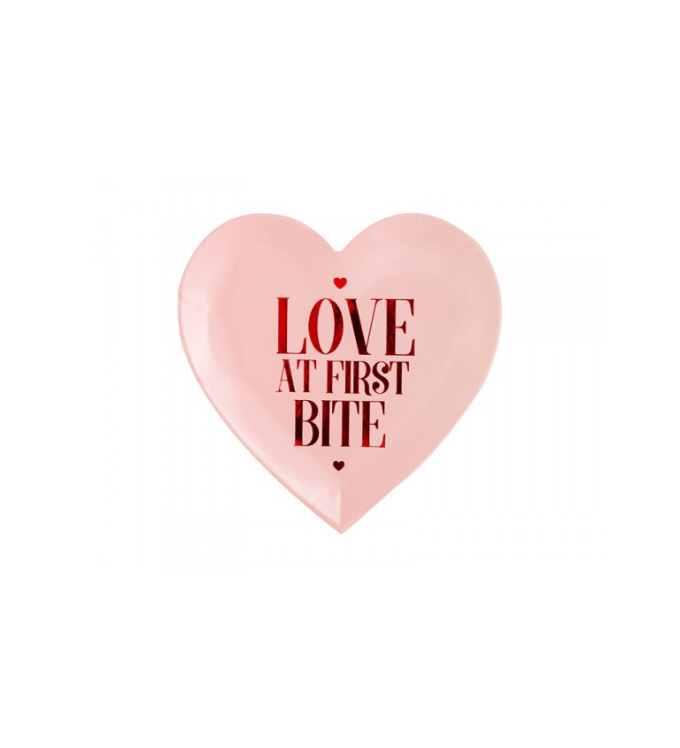 Talířky ve tvaru srdce - Love at first bite