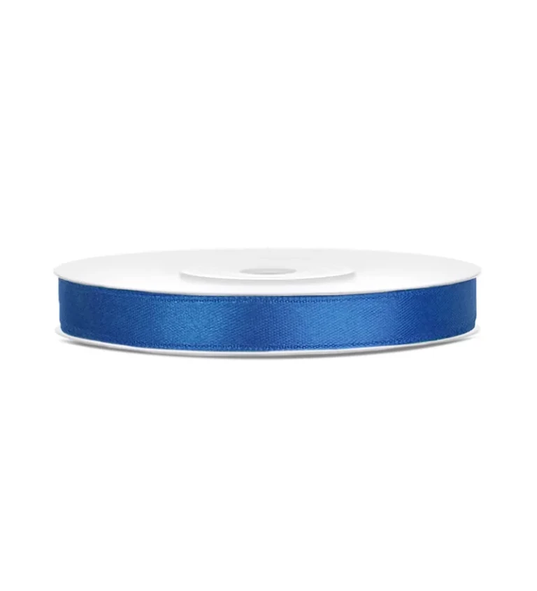 Saténová stuha, královsky modrá - 6 mm